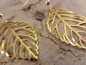 Preview: Blatt Ohrringe goldfarben Laub Baum leaf forrest